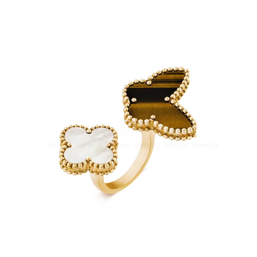 Nhẫn Nữ Bướm và Hoa Lucky Alhambra 18K RBDNO001VCA
